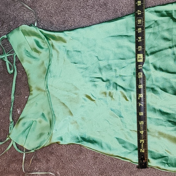 Zara Light Green Satin Camisole/Slip Midi Dress BNWT - Picture 11 of 12